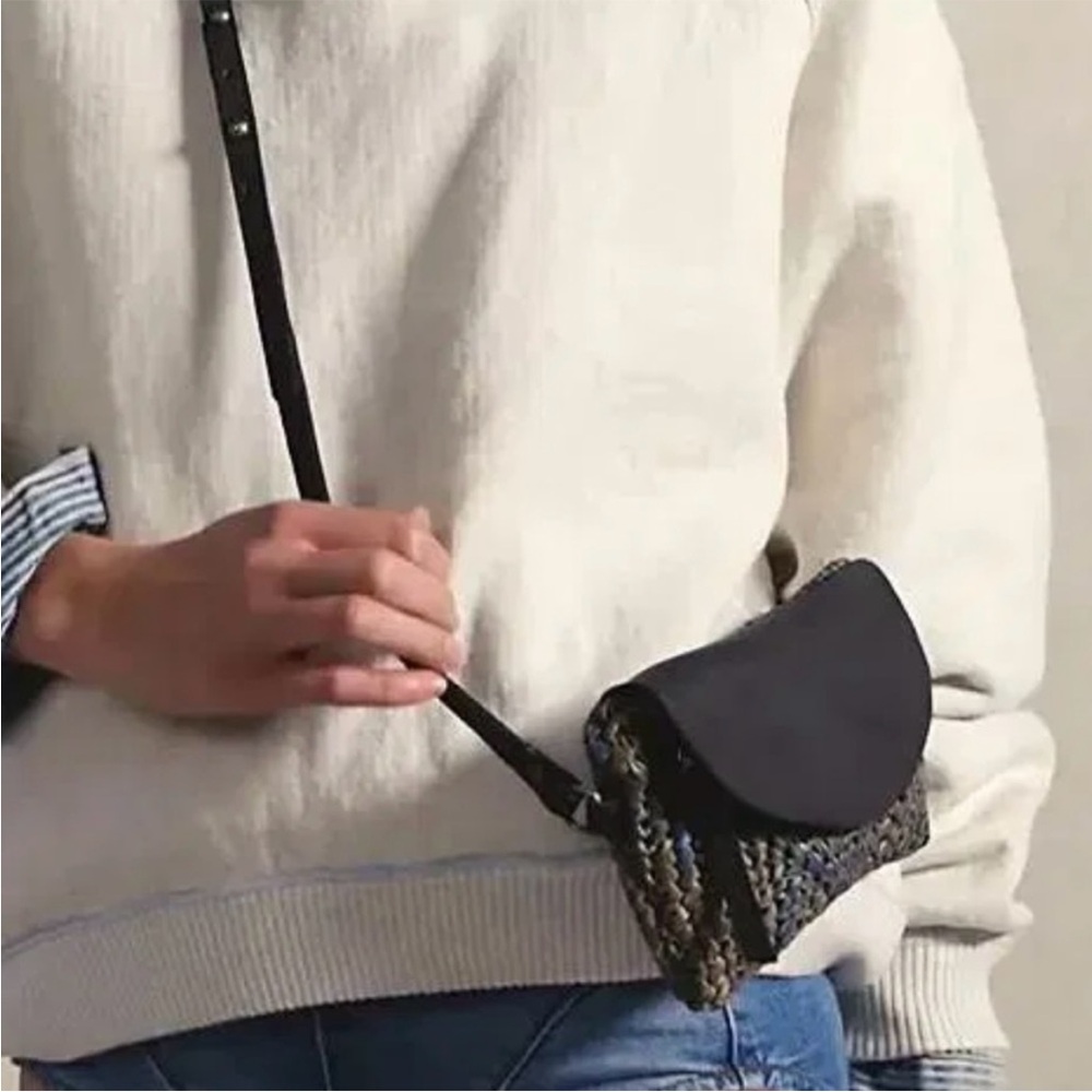 We The Free Black and Blue Crossbody Bag